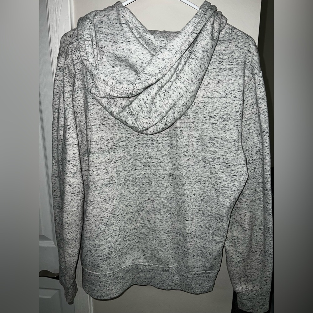 American Eagle Outfitters Men's Heathered Gray Zip-Up Sweater - Picture 2 of 2